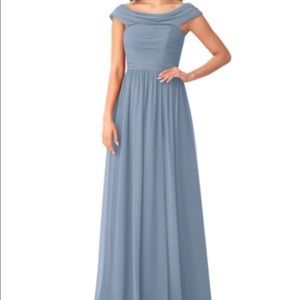 Azazie Dusty Blue Bridesmaid Dress Tags On